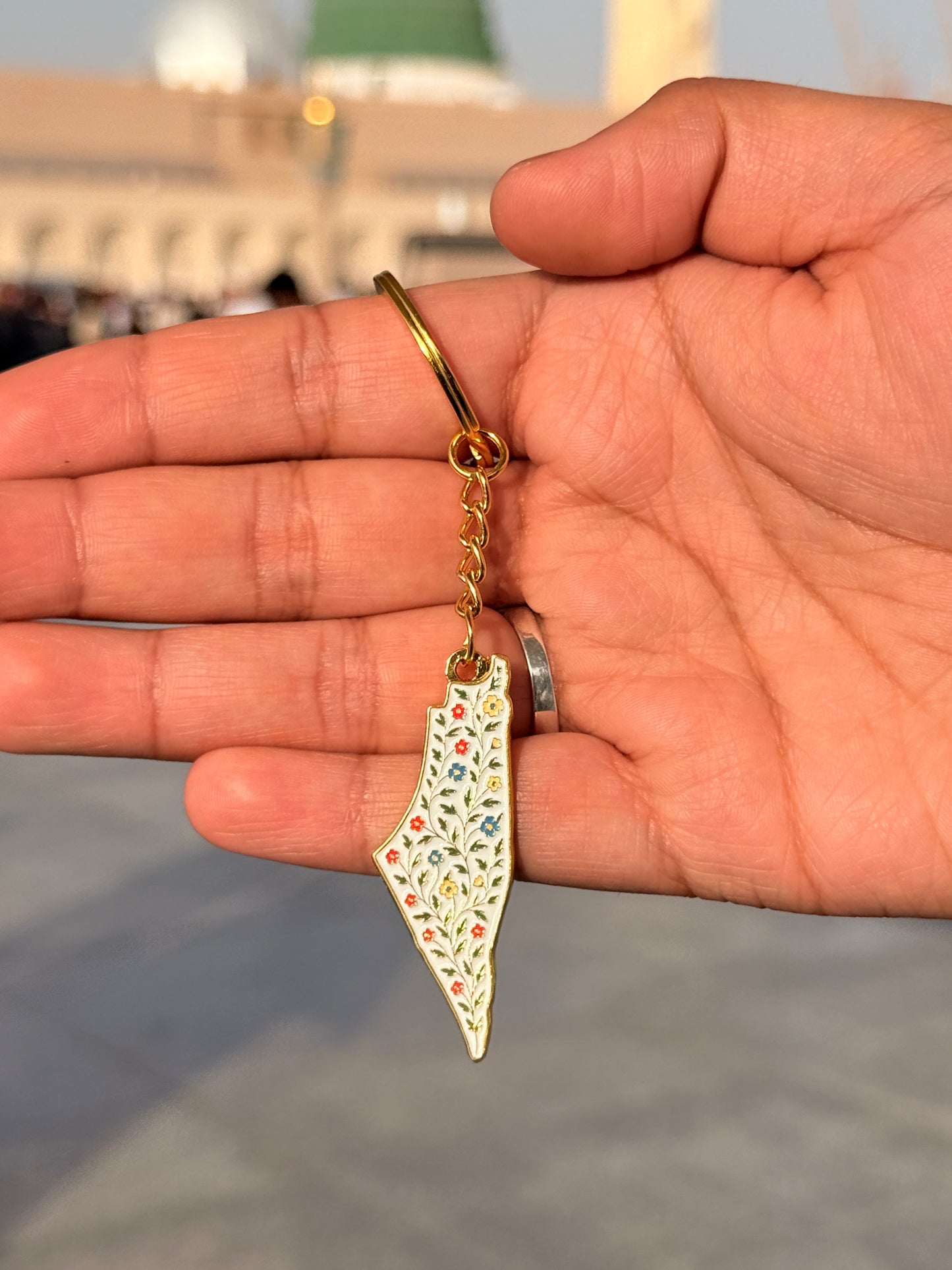 Palestine Floral Key Chain