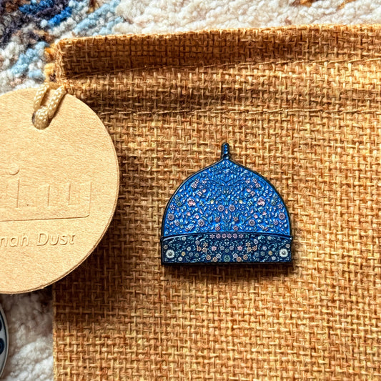 Blue Dome Magnetic Badge